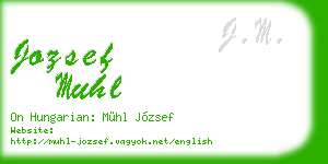 jozsef muhl business card