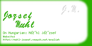 jozsef muhl business card